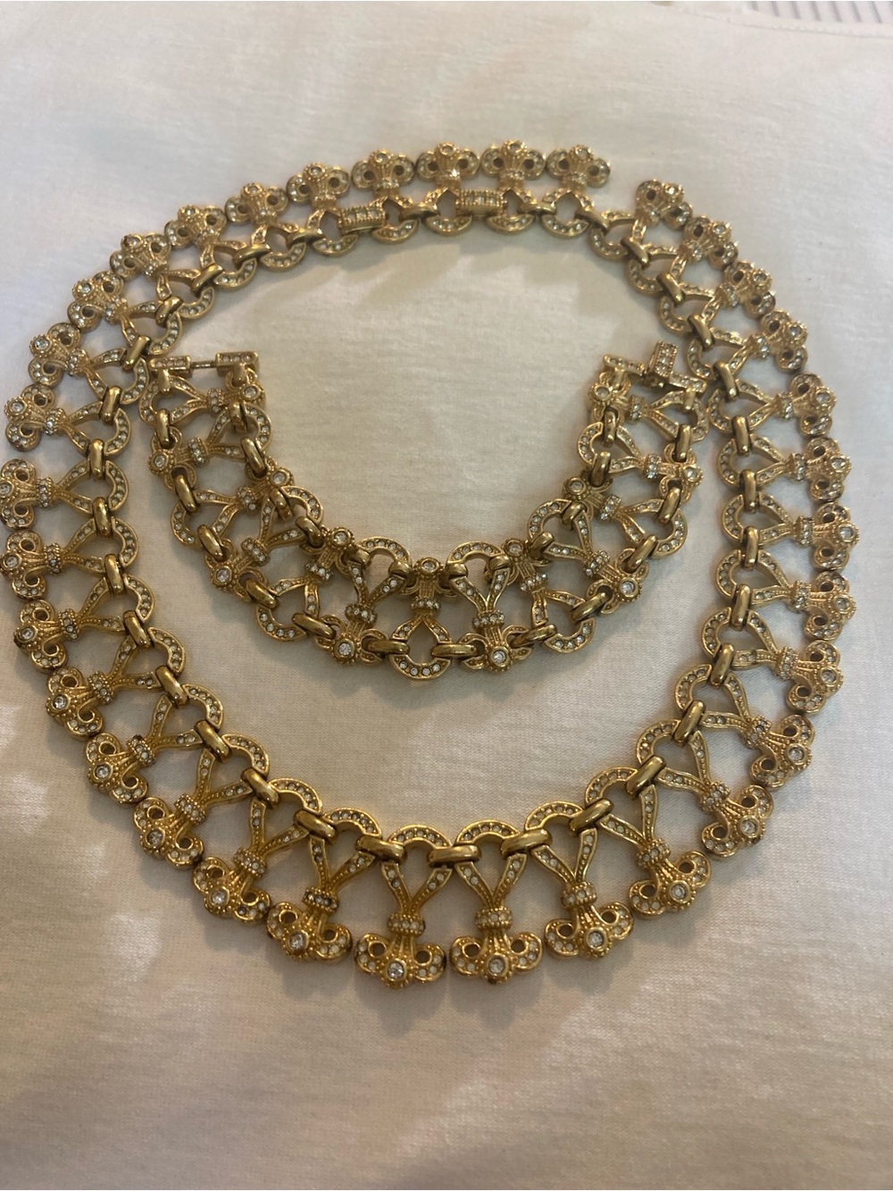 Christian Dior High End Maximalist Statement Necklace Bracelet Set - Picture 2 of 15